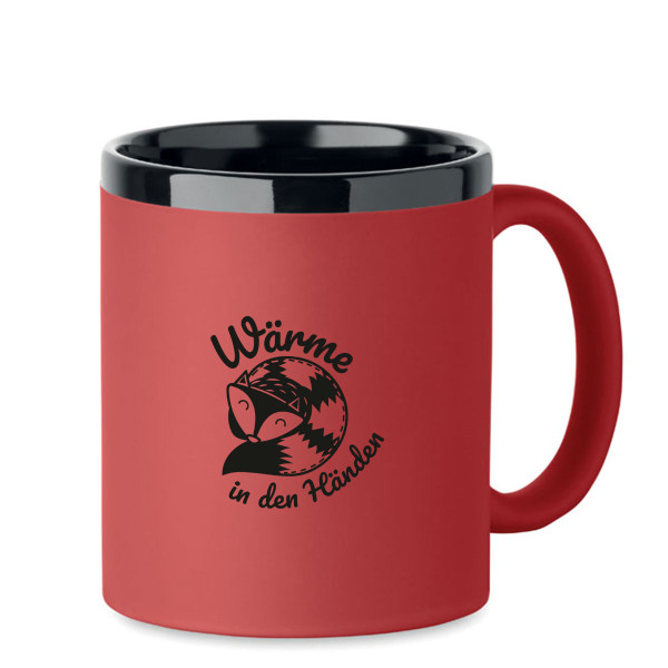 Gravierte Tasse "Wärme in den Händen"