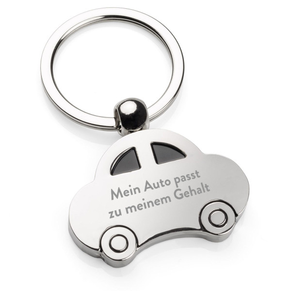 Gravierter Schlüsselanhänger "Mein Auto passt zu meinem Gehalt" Gravierter Schlüsselanhänger "Mein Auto passt zu meinem Gehalt"