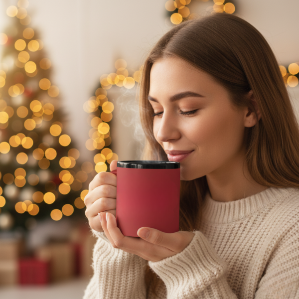 Gravierte Tasse "Den Moment genießen"