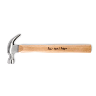 Hammer mit Holzstiel mit deinem eigenen Text