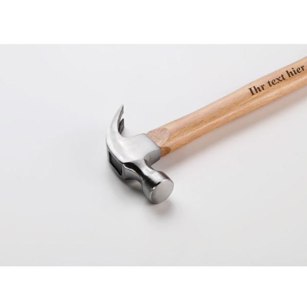 Hammer mit Holzstiel mit deinem eigenen Text Hammer mit Holzstiel mit deinem eigenen Text