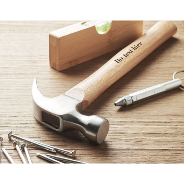 Hammer mit Holzstiel mit deinem eigenen Text Hammer mit Holzstiel mit deinem eigenen Text