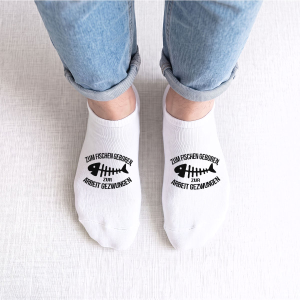 Herren-Kurzsocken "Born to Fish"