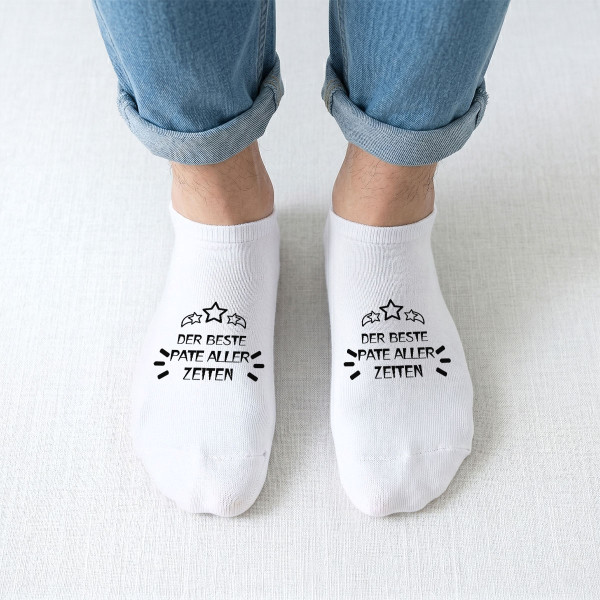 Herren-Kurzsocken "Der beste Pate aller Zeiten"