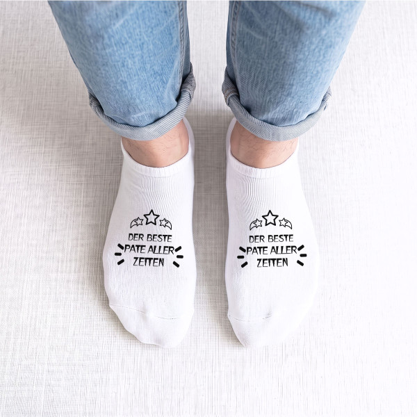 Herren-Kurzsocken "Der beste Pate aller Zeiten"