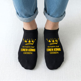 Herren-Kurzsocken "Es kann nur einen König geben"