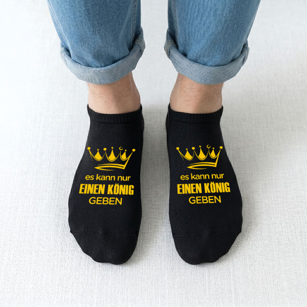 Herren-Kurzsocken "Es kann nur einen König geben"