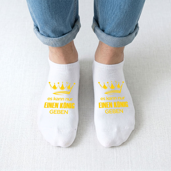 Herren-Kurzsocken "Es kann nur einen König geben"