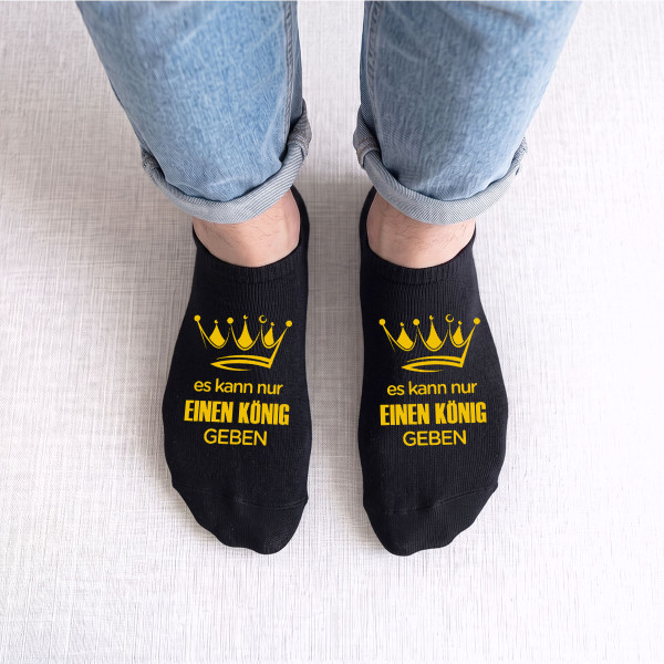 Herren-Kurzsocken "Es kann nur einen König geben"
