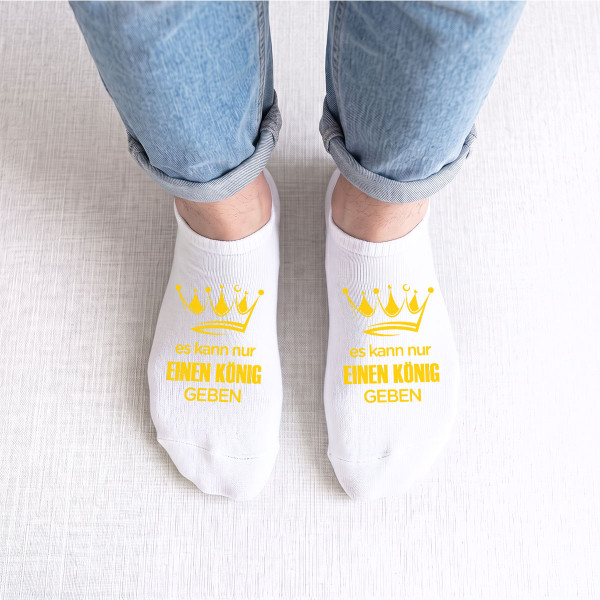 Herren-Kurzsocken "Es kann nur einen König geben"