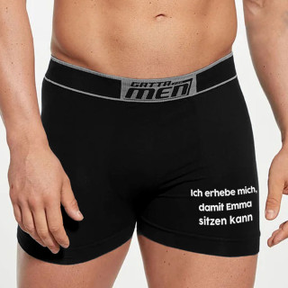 Herrenunterwäsche "Ich erhebe mich" mit Ihrem Wunschnamen
