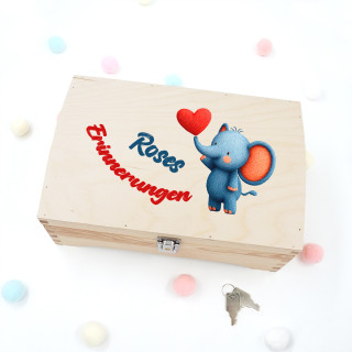 Holz-Erinnerungsbox "Memories" mit Wunschnamen