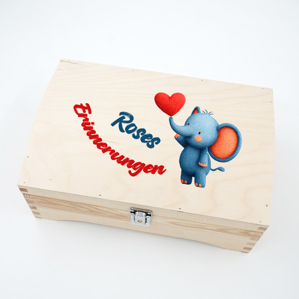 Holz-Erinnerungsbox "Memories" mit Wunschnamen