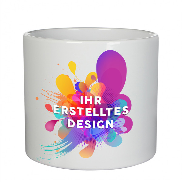 Keramik-Blumentopf mit eigenem Motiv