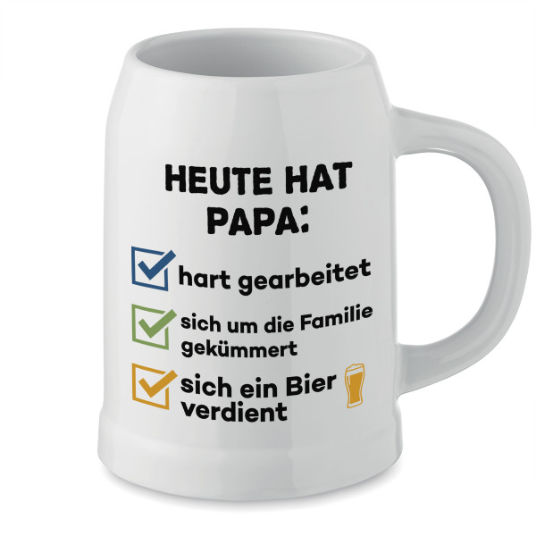 Keramikbecher "Heute Papa..."