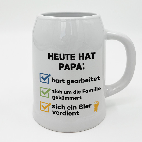 Keramikbecher "Heute Papa..."