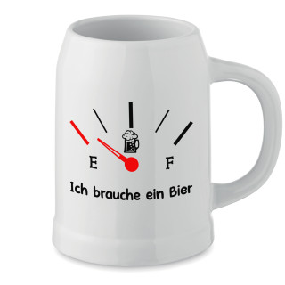 Keramikbecher "Ich brauche ein Bier"
