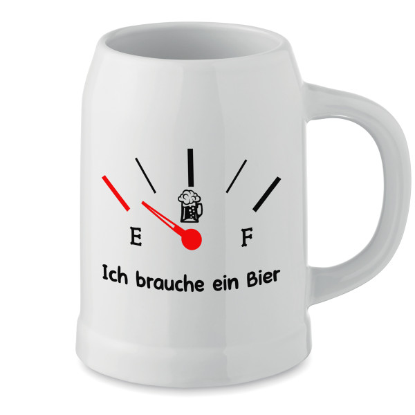 Keramikbecher "Ich brauche ein Bier"