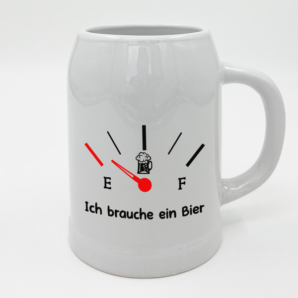 Keramikbecher "Ich brauche ein Bier"
