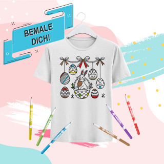 Kinder-T-Shirt "Bemale dich! Ostern"