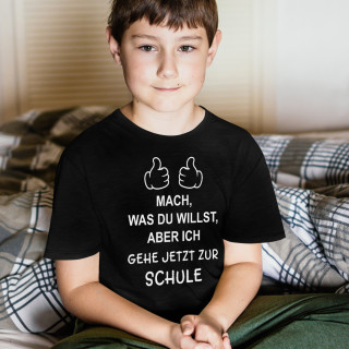 Kinder-T-Shirt "Ich gehe zur Schule"