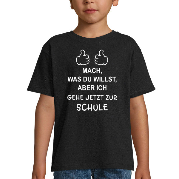 Kinder-T-Shirt "Ich gehe zur Schule"
