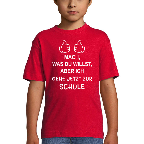 Kinder-T-Shirt "Ich gehe zur Schule"