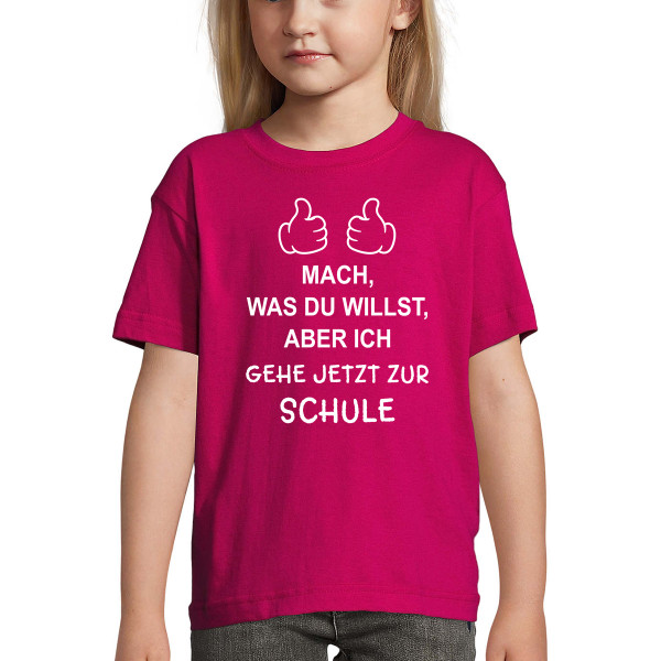 Kinder-T-Shirt "Ich gehe zur Schule"