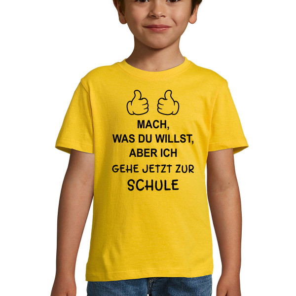 Kinder-T-Shirt "Ich gehe zur Schule"