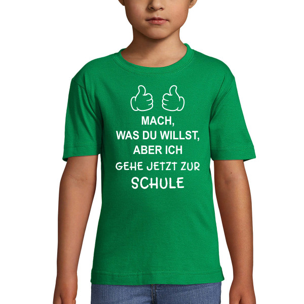 Kinder-T-Shirt "Ich gehe zur Schule"