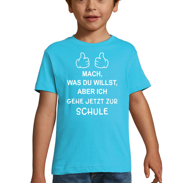 Kinder-T-Shirt "Ich gehe zur Schule"