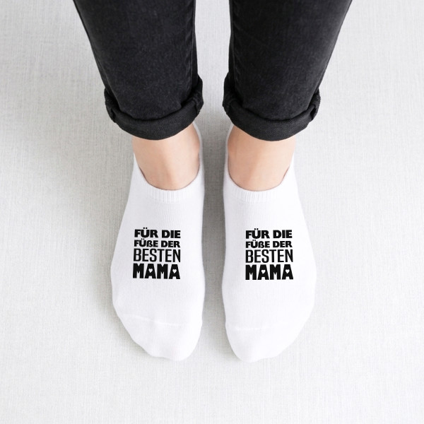 Kurze Damensocken "Für die Füße der besten Mama"