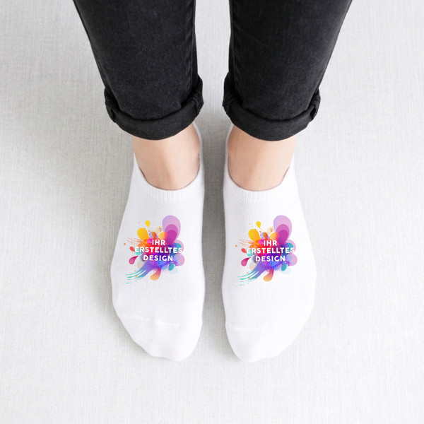 Kurze Damensocken mit Ihrem individuellen Design