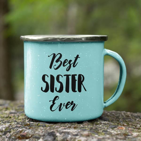 Metallbecher „Best sister ever“ Metallbecher „Best sister ever“