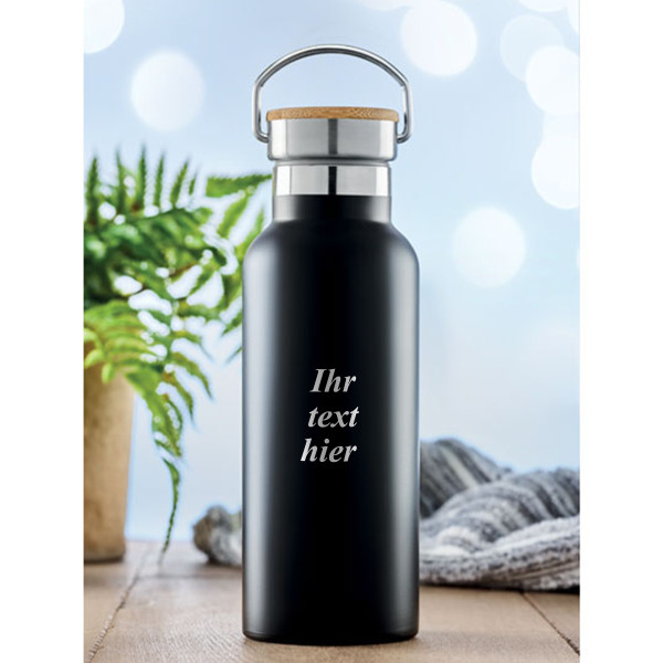 Metall-Trinkflasche "HELSINKI" mit Ihrer persönlichen Gravur (500ml)