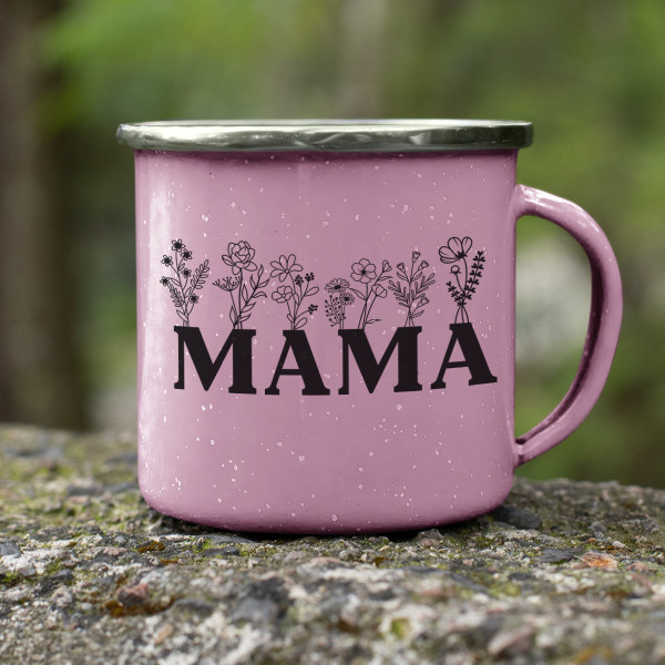 Metallkrug "Mama - eine Wildblume"