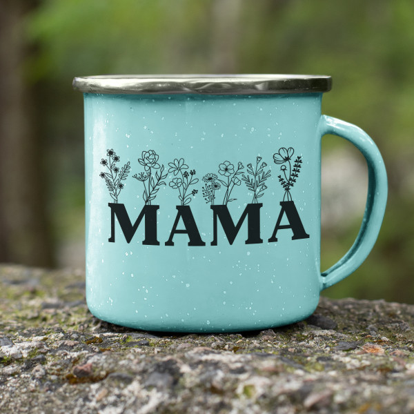 Metallkrug "Mama - eine Wildblume"