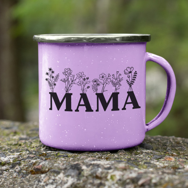 Metallkrug "Mama - eine Wildblume"