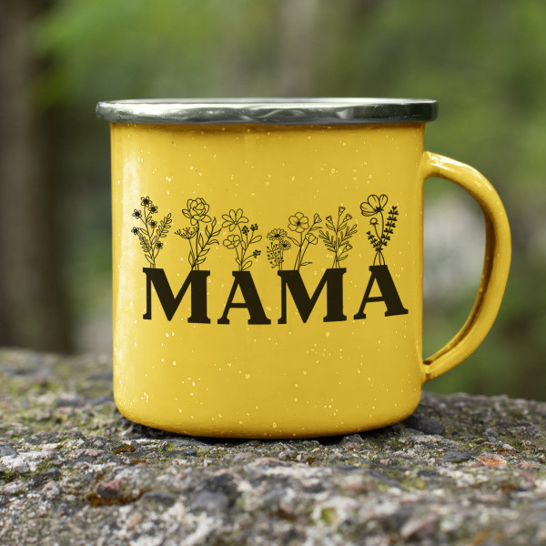 Metallkrug "Mama - eine Wildblume"
