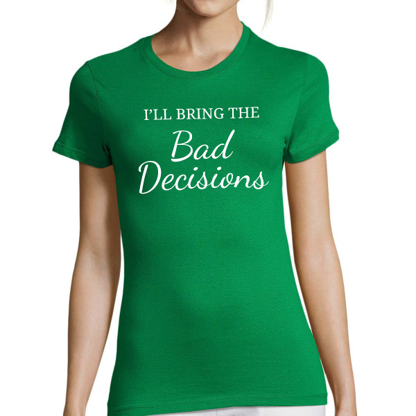 Damen-T-Shirt „Bride's team“ mit Ihrem Wunschtext