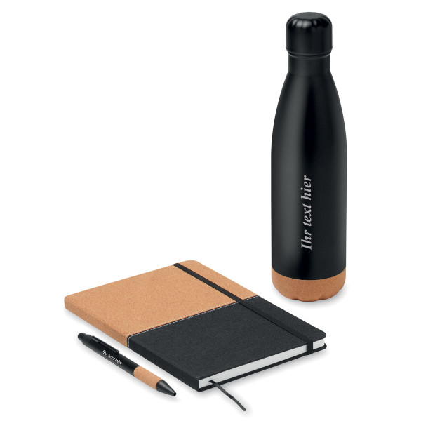 Nachhaltiges Geschenkset "ECO Black" mit Ihrem Wunschtext