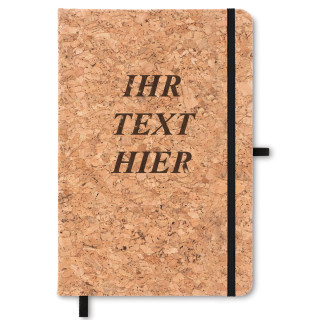 Notizbuch mit Korkeinband mit Ihrem Wunschtext (A5)