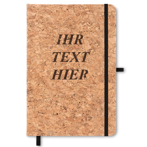 Notizbuch mit Korkeinband mit Ihrem Wunschtext (A5) Notizbuch mit Korkeinband mit Ihrem Wunschtext (A5)