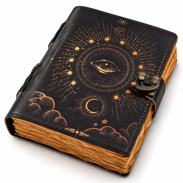Leder-Notizbuch "Allsehendes Auge"