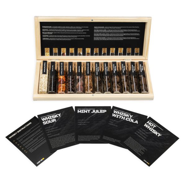 DIY-Gewürzset für Whisky, 12 Glasfläschchen