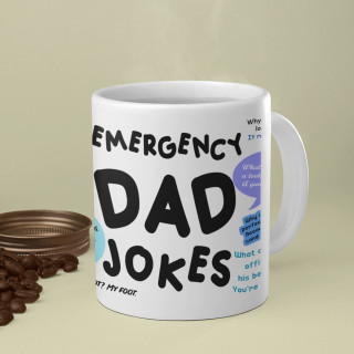 Tasse "Emergency dad jokes"