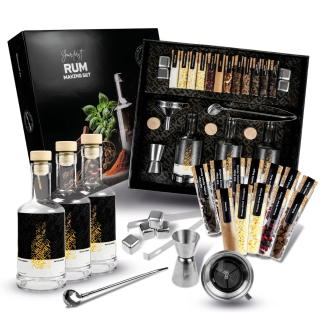 Rum-Herstellungsset mit Gewürzen und Cocktailzubehör