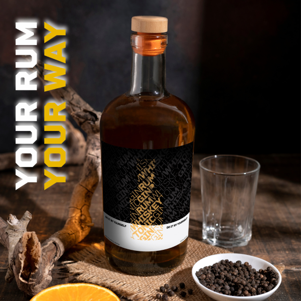 Rum-Herstellungsset mit Gewürzen und Cocktailzubehör