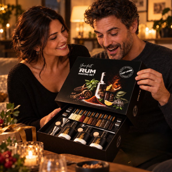Rum-Herstellungsset mit Gewürzen und Cocktailzubehör