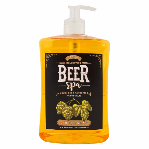 Flüssigseife „BEER SPA“ (500ml) mit Bierhefe und Hopfenextrakten Flüssigseife „BEER SPA“ (500ml) mit Bierhefe und Hopfenextrakten